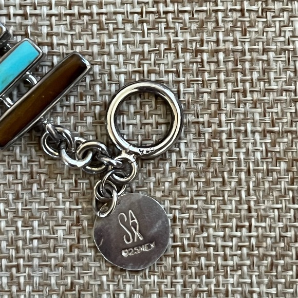 Vintage Sterling Silver Designer Multi Stone Bracelet Taxco Mexico. - Picture 3 of 10